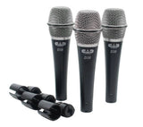 CAD Audio - Microphones vocaux dynamiques supercardioïdes D38 - Pack de 3 avec étui et clips