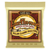 Cordes pour guitare acoustique Earthwood Folk Nylon, finition boule transparente et dorée, bronze 80/20