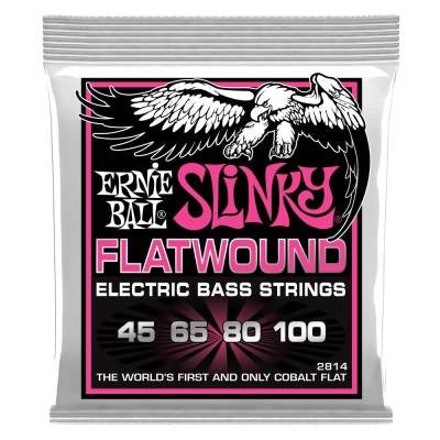 Ernie Ball - Cordes pour basse Super Slinky Flatwound 45-100
