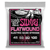 Ernie Ball - Cordes pour basse Super Slinky Flatwound 45-100