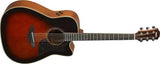 Yamaha - A3M Dreadnought tout en épicéa massif et acajou à pan coupé - Tobacco Brown Sunburst