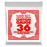 Corde simple pour guitare électrique Ernie Ball, filée en nickel, 0,036