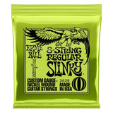 Cordes de guitare électrique Ernie Ball Regular Slinky 8 cordes filées en nickel - Calibre 10-74