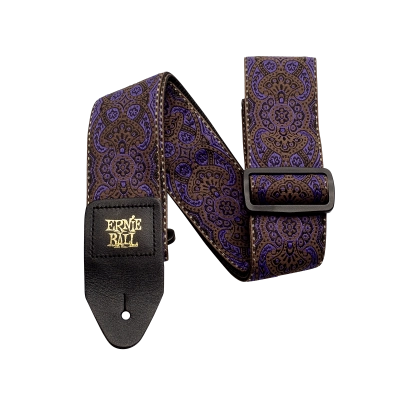 Bretelle Ernie Ball - Jacquard à motif cachemire violet