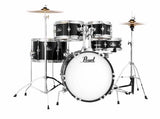 Pearl - Roadshow Jr. Batterie 5 pièces (16, 8, 10, 13, grosse caisse) avec cymbales et accessoires - Noir de jais