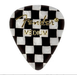 Fender - Médiators Fender 351 Shape Graphic (lot de 12) - Motif à damier - Taille moyenne