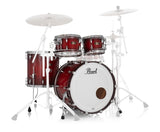 Pearl - Masters Maple/Gum 4-Piece Shell Pack (22,10,12,16) with Chrome Pipe - Deep Red Burst