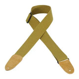 Sangle de guitare Levys en coton avec extrémités en daim - Beige