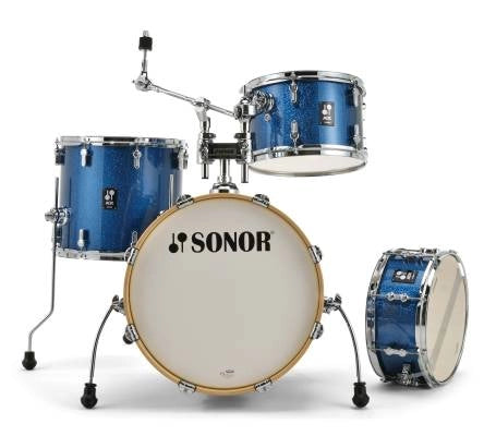 Sonor - AQX Jazz Kit de fûts 4 pièces (18, 12, 14, SD) - Bleu Océan Pailleté
