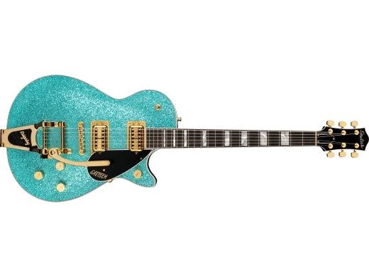Guitares Gretsch - G6229TG Édition limitée Players Edition Sparkle Jet BT avec Bigsby et accastillage doré, touche en ébène - Ocean Turquoise Sparkle