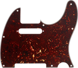 Fender - Plaque de protection 8 trous pour Telecaster moderne, 4 plis - Écaille de tortue
