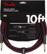 Fender - Limited Edition Deluxe Series Tweed Instrument Cable, Straight/Straight, 10 - Oxblood