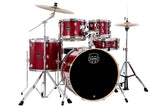 Mapex - Batterie Venus 5 pièces (22, 10, 12, 16, grosse caisse) avec cymbales et accessoires - Rouge cramoisi pailleté