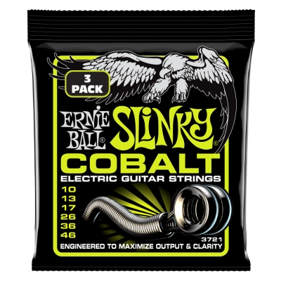 Cordes Ernie Ball Regular Slinky Cobalt pour guitare électrique - Lot de 3