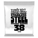 Corde simple pour guitare électrique en acier inoxydable Ernie Ball - .038