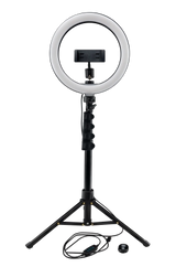 Mackie - mRing-10 10-Inch 3-Colour Ring Light Kit with Stand and Remote