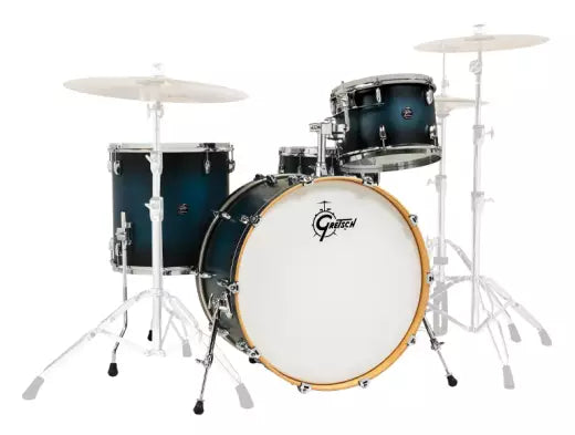 Batterie Gretsch Renown 4 fûts (24, 13, 16, SD) - Satin Antique Blue Burst