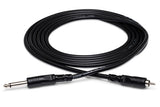 Câble d'interconnexion asymétrique Hosa 6,35 mm TS vers RCA, 1,5 m