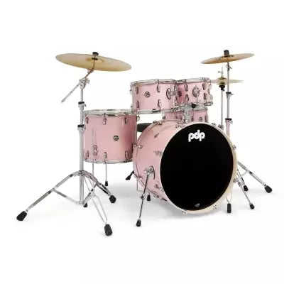 Pacific Drums - Mainstage 5-Piece Drum Kit with Hardware and Cymbals - Pale Rose Sparkle
