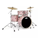 Pacific Drums - Batterie Mainstage 5 pièces avec accessoires et cymbales - Rose pâle pailleté