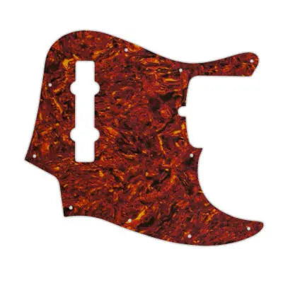 WD Music - Plaque de protection personnalisée pour basse Fender Jazz Bass 5 cordes fabriquée aux États-Unis - Écaille de tortue