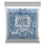 Cordes de guitare classique en nylon transparent et argenté Ernie Ball - Ernesto Palla