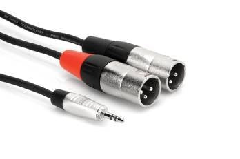 Hosa - Pro Stereo REAN 3.5mm TRS to Dual XLR3M - 3ft