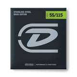 Dunlop - Jeu de cordes pour basse en acier inoxydable DBS55115/5 (55-115)