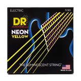 DR Strings - Cordes de guitare électrique jaune fluo - Heavy 11-50