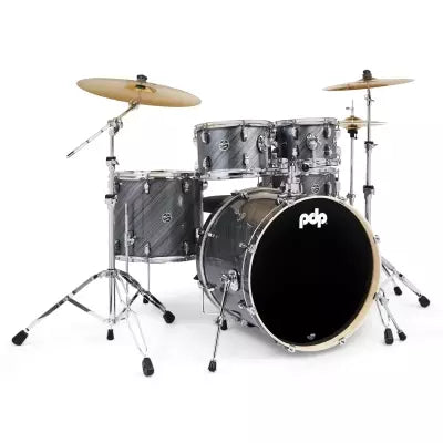 Pacific Drums - Mainstage 5-Piece Drum Kit with Hardware and Cymbals - Twisted Graphite