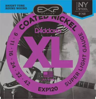 D'Addario - EXP120 - Filé nickelé, revêtement super léger 09-42