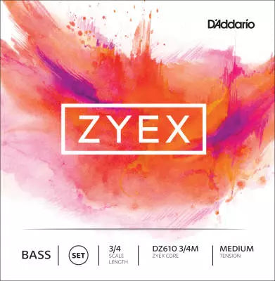 D'Addario Orchestral - Jeu de cordes pour basse Zyex 3/4 Medium