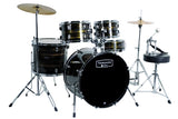 Mapex - Tornado Limited Edition 5-Piece Drum Kit (22,10,12,16,SD) with Cymbals and Hardware - Ebony Yellow Grain