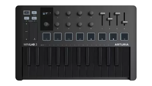 Arturia - MiniLab 3 25-Key MIDI Controller w/Software - Deep Black