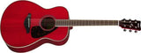 Yamaha - FS820 Small Body Acoustic Guitar with Solid Spruce Top - Ruby Red
