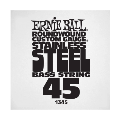 Corde simple pour basse électrique en acier inoxydable Ernie Ball .045