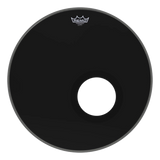 Peau de grosse caisse Remo Powerstroke 3 Black Dynamo (installée) - 20 pouces