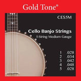 Gold Tone - Banjo Violoncelle 5 cordes Cordes moyennes