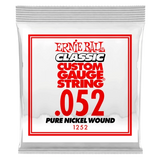 Corde simple pour guitare électrique Ernie Ball Classic, filée en nickel pur, .052