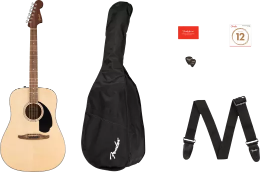 Fender - Pack guitare acoustique California Standard Redondo - Naturel