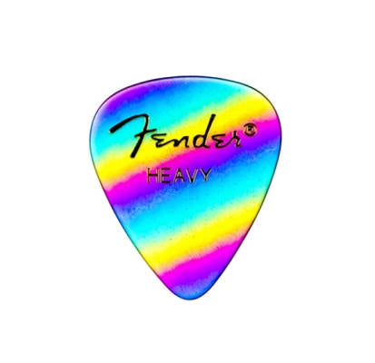 Fender - 351 Shape Graphic Picks 12-Pack - Rainbow - Heavy