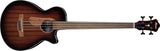 Ibanez - AEGB24FEMHS Guitare basse acoustique/électrique fretless - Acajou Sunburst