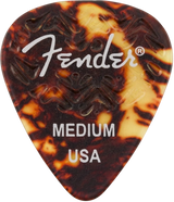 Fender - Médiators en celluloïd forme 351 Wavelength, lot de 6 - Medium, écaille de tortue