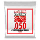 Corde simple pour guitare électrique Ernie Ball Classic, filée en nickel pur, .050