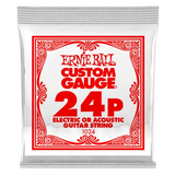 Corde simple en acier pour guitare électrique ou acoustique Ernie Ball - 0,024