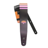 D'Addario - Sangle de guitare en cuir imprimé Outrun - Power Grid