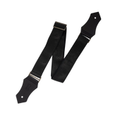 Levys - 3 Leather Snake Skin Adjustable Guitar Strap - Faux Black Cobra