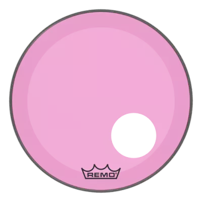 Remo - Powerstroke P3 Colortone Bass Drumhead w/ 5 Offset-Hole - Pink - 22