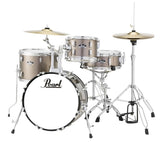 Pearl - Kit de batterie complet Roadshow (18", 10", 14", grosse caisse) avec accessoires et cymbales - Bronze métallisé