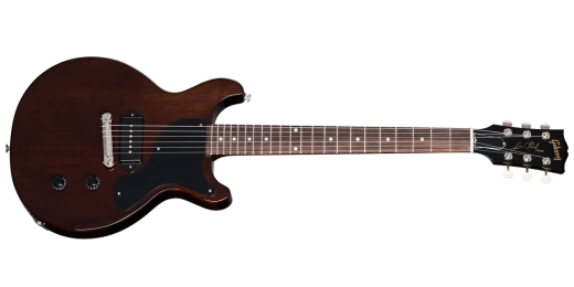 Gibson - Guitare électrique Les Paul Junior à double pan coupé avec étui - Noyer foncé